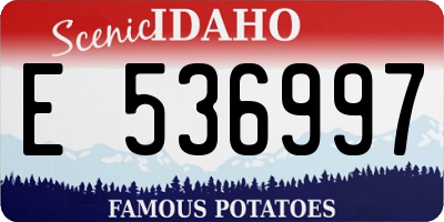 ID license plate E536997