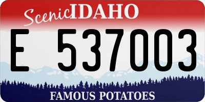 ID license plate E537003