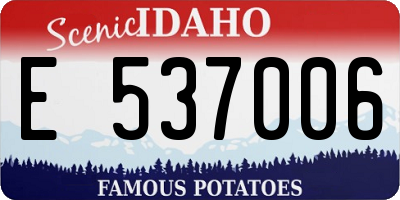 ID license plate E537006
