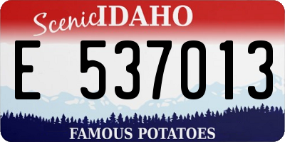 ID license plate E537013