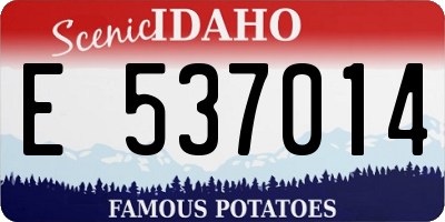 ID license plate E537014