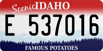 ID license plate E537016