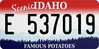 ID license plate E537019