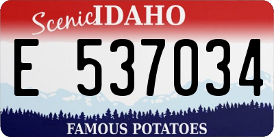 ID license plate E537034