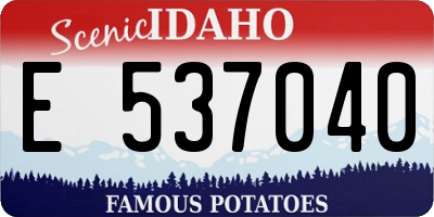 ID license plate E537040
