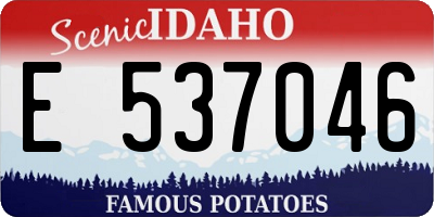 ID license plate E537046