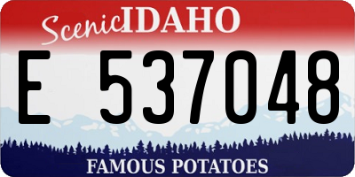 ID license plate E537048