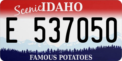 ID license plate E537050