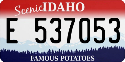 ID license plate E537053