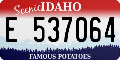 ID license plate E537064