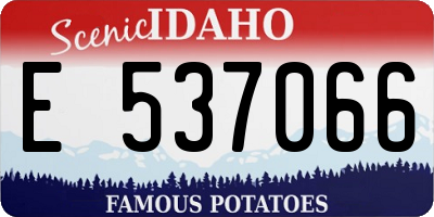 ID license plate E537066