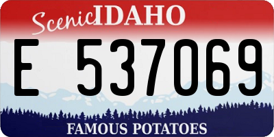 ID license plate E537069
