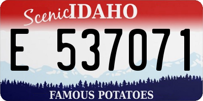 ID license plate E537071