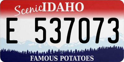ID license plate E537073