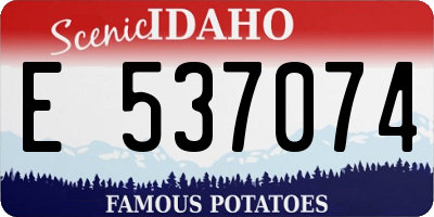 ID license plate E537074