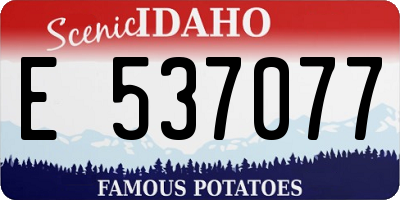 ID license plate E537077
