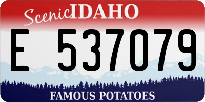 ID license plate E537079