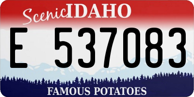 ID license plate E537083