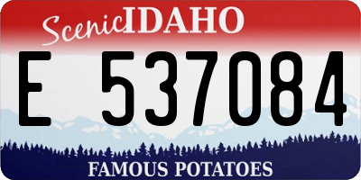 ID license plate E537084