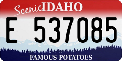 ID license plate E537085