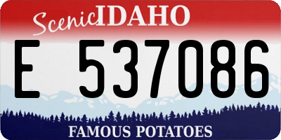 ID license plate E537086