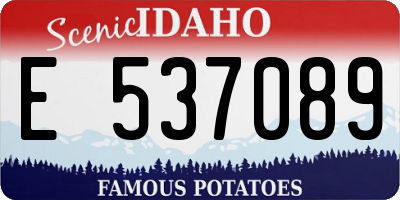 ID license plate E537089