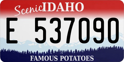 ID license plate E537090