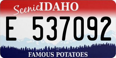 ID license plate E537092