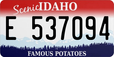 ID license plate E537094