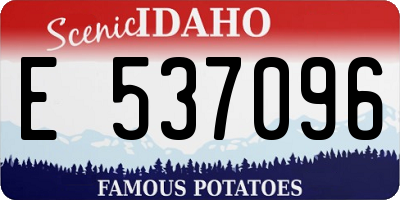 ID license plate E537096