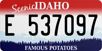 ID license plate E537097