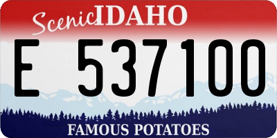 ID license plate E537100