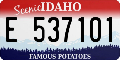 ID license plate E537101
