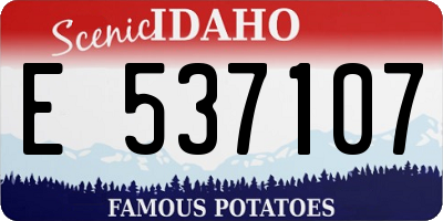 ID license plate E537107
