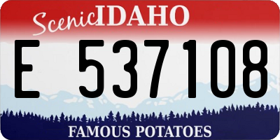ID license plate E537108