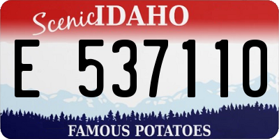 ID license plate E537110