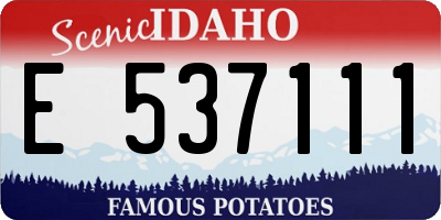 ID license plate E537111
