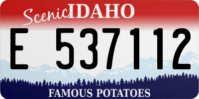 ID license plate E537112