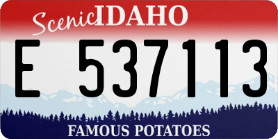 ID license plate E537113