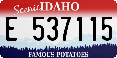 ID license plate E537115