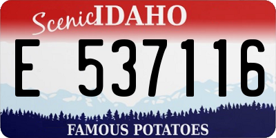 ID license plate E537116