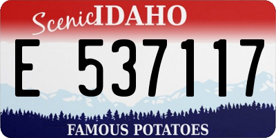 ID license plate E537117
