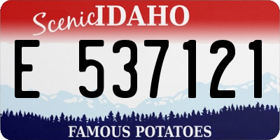 ID license plate E537121