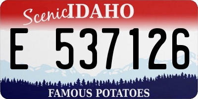 ID license plate E537126