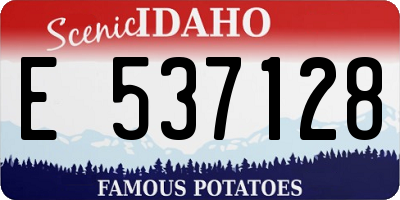 ID license plate E537128
