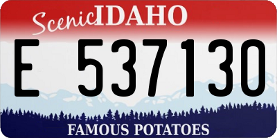 ID license plate E537130