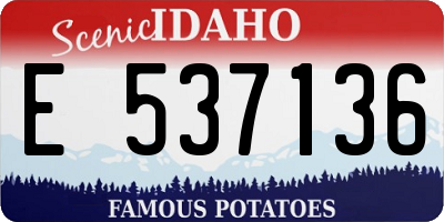 ID license plate E537136