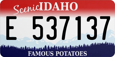 ID license plate E537137