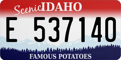 ID license plate E537140