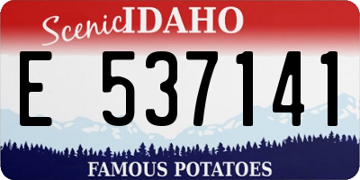 ID license plate E537141